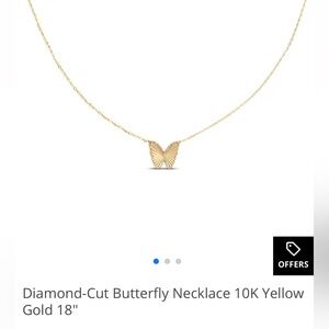 10K Gold Butterfly Necklace